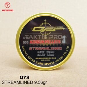 foto kaleng utuh tampak depan dari kaleng mimis senapan angin QYS streamlined