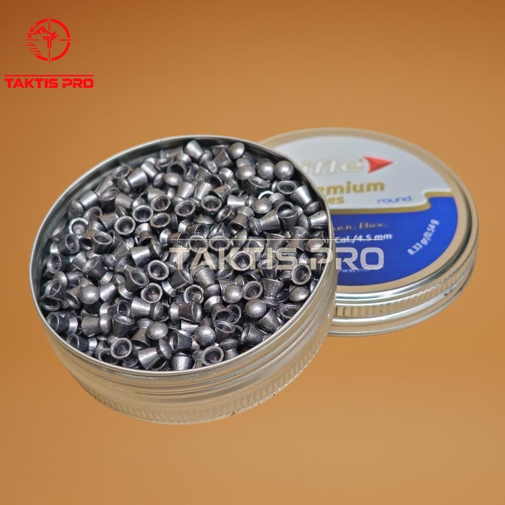 Detail bentuk kepala bulat Domed Mimis Rifle Premium untuk kestabilan angin jarak jauh Taktis Pro