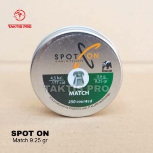 Kaleng mimis senapan angin uklik spot on match 9.25 gr original turki tampak depan