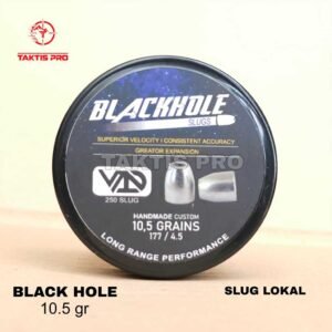 Kemasan kaleng Slug Black Hole 10.5 grain isi 250 butir lebih hemat Taktis Pro