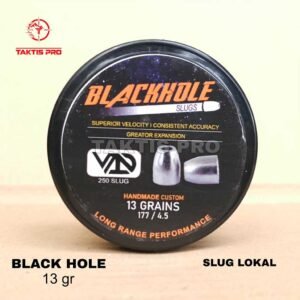 Kaleng amunisi Slug Black Hole 13 grain isi 250 butir original Taktis Pro