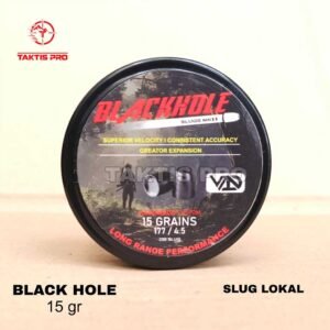 Kaleng Slug Black Hole 15 grain isi 250 butir kualitas lokal premium Taktis Pro